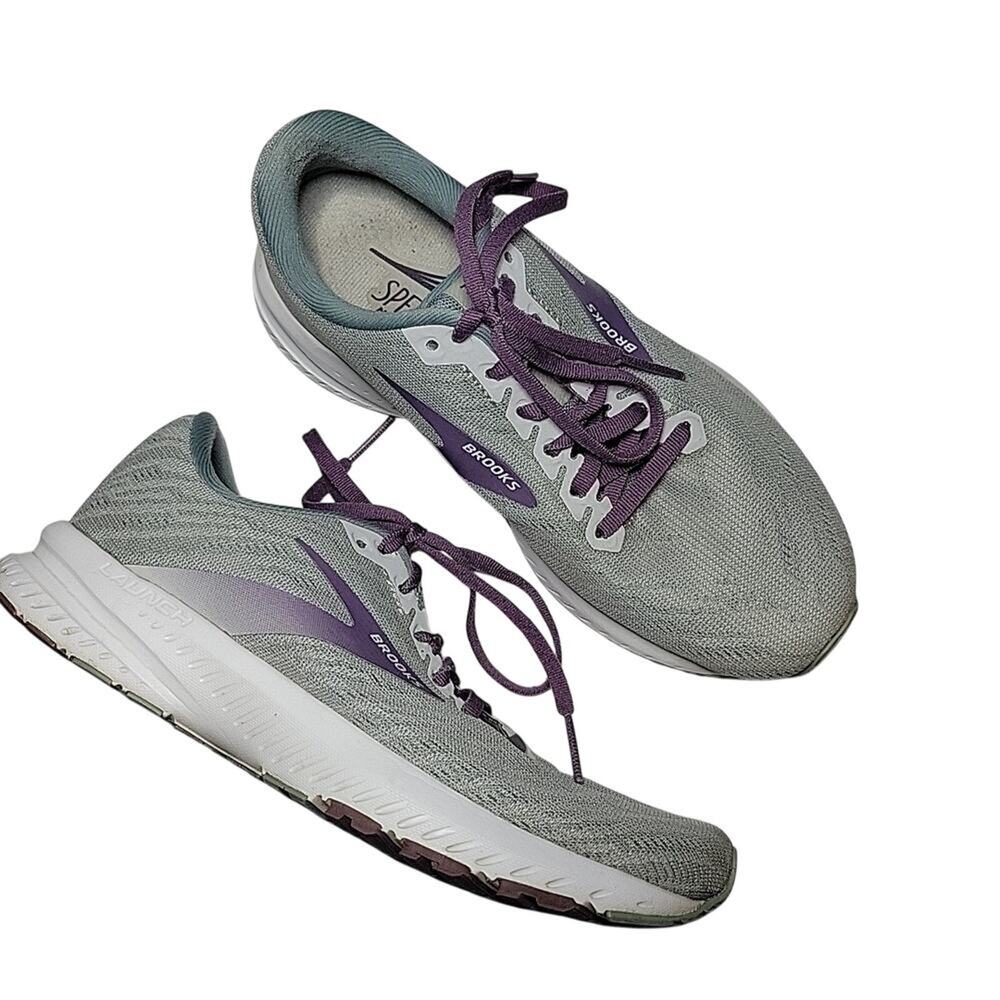 Brooks Launch 7 Womens Size 7D (Wide) Running Shoes Gray Purple Wide 1203221D016